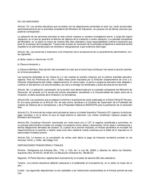 ley no 26549
